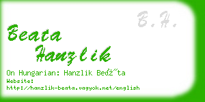 beata hanzlik business card